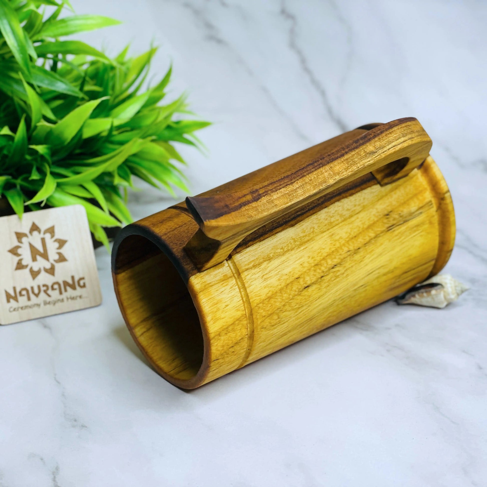 Wooden Mug 500ml | Handcrafted Teak Wood Coffee & Beer Mug for Home & Travel