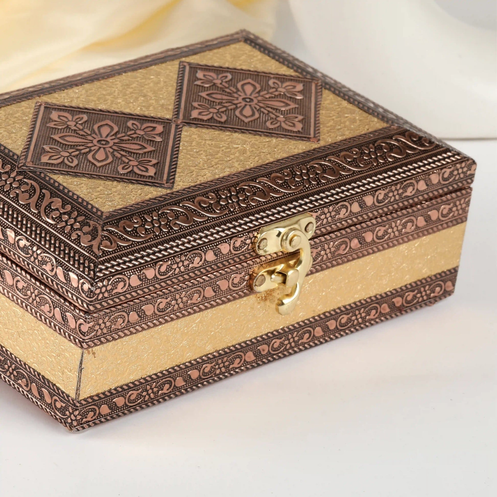 Decorative Gift Box 7x5 | Handcrafted Storage Box for Jewelry, Sweets & Return Gifts