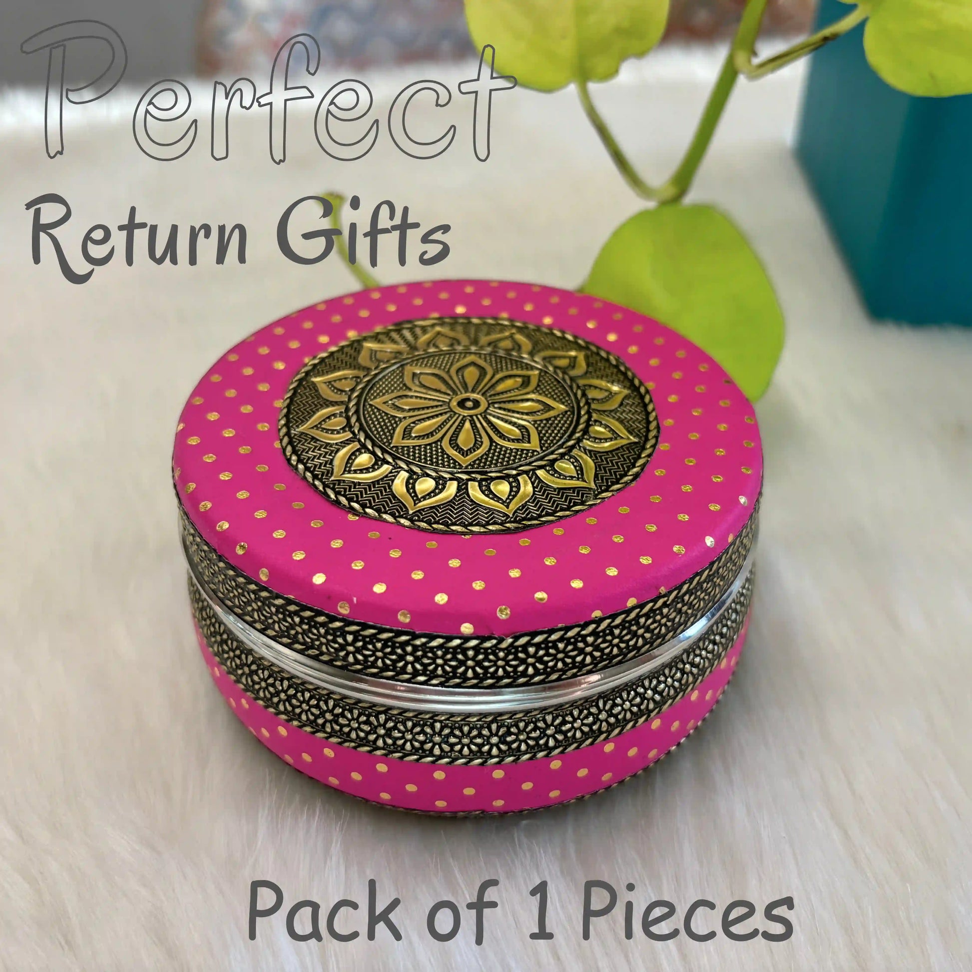 Pink Stainless Steel Utility Container 300 ml | Decorative Kitchen Storage