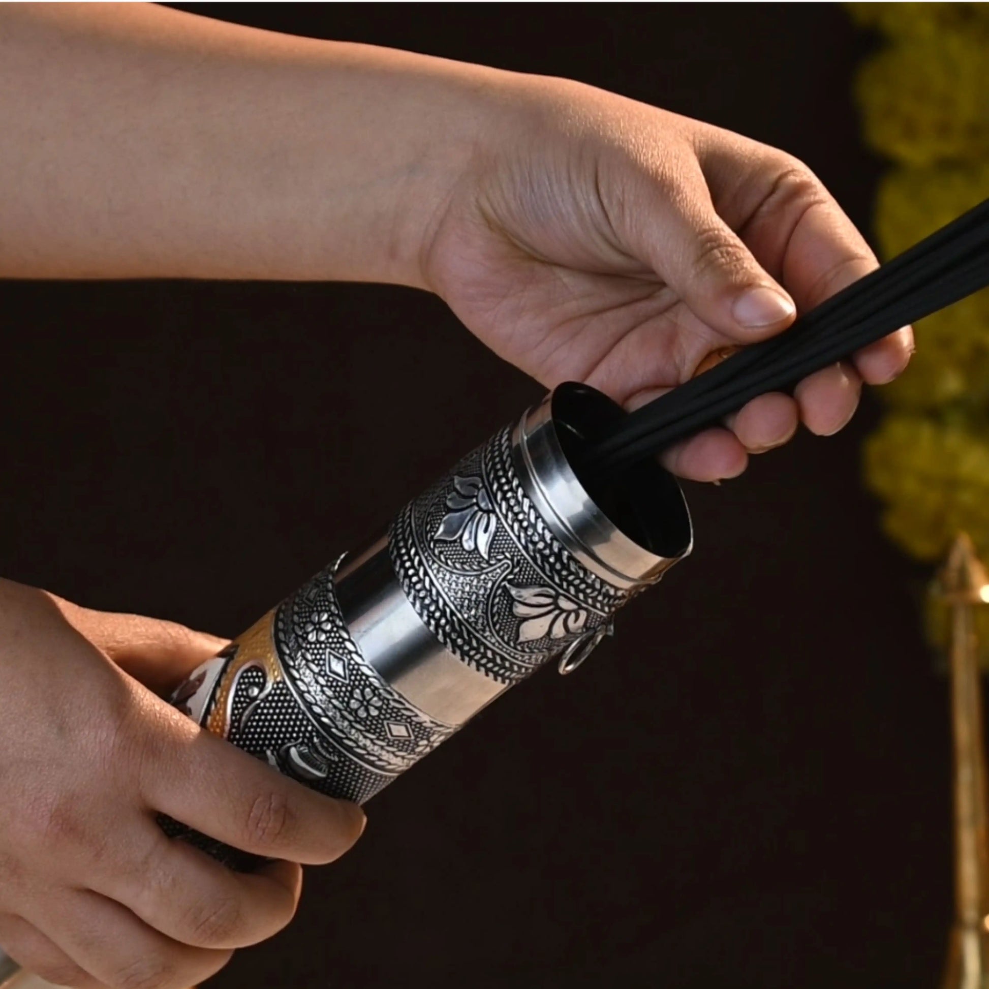 Incense Stick Storage Handmade Stainless Steel | Agarbatti Organizer for Pooja