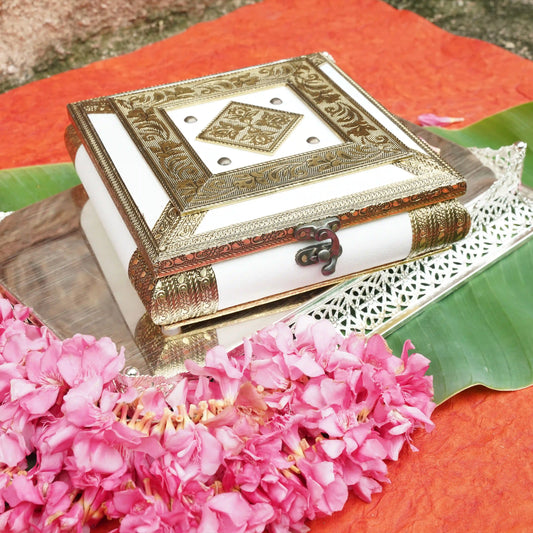 Wooden Dry Fruit Box 8x8 | Handcrafted Storage & Gift Box for Sweets & Snacks