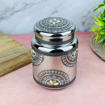 Stainless Steel Storage Jar with Lid | Multipurpose Kitchen Container for Spices, Dry Fruits & Snacks (1500 ml