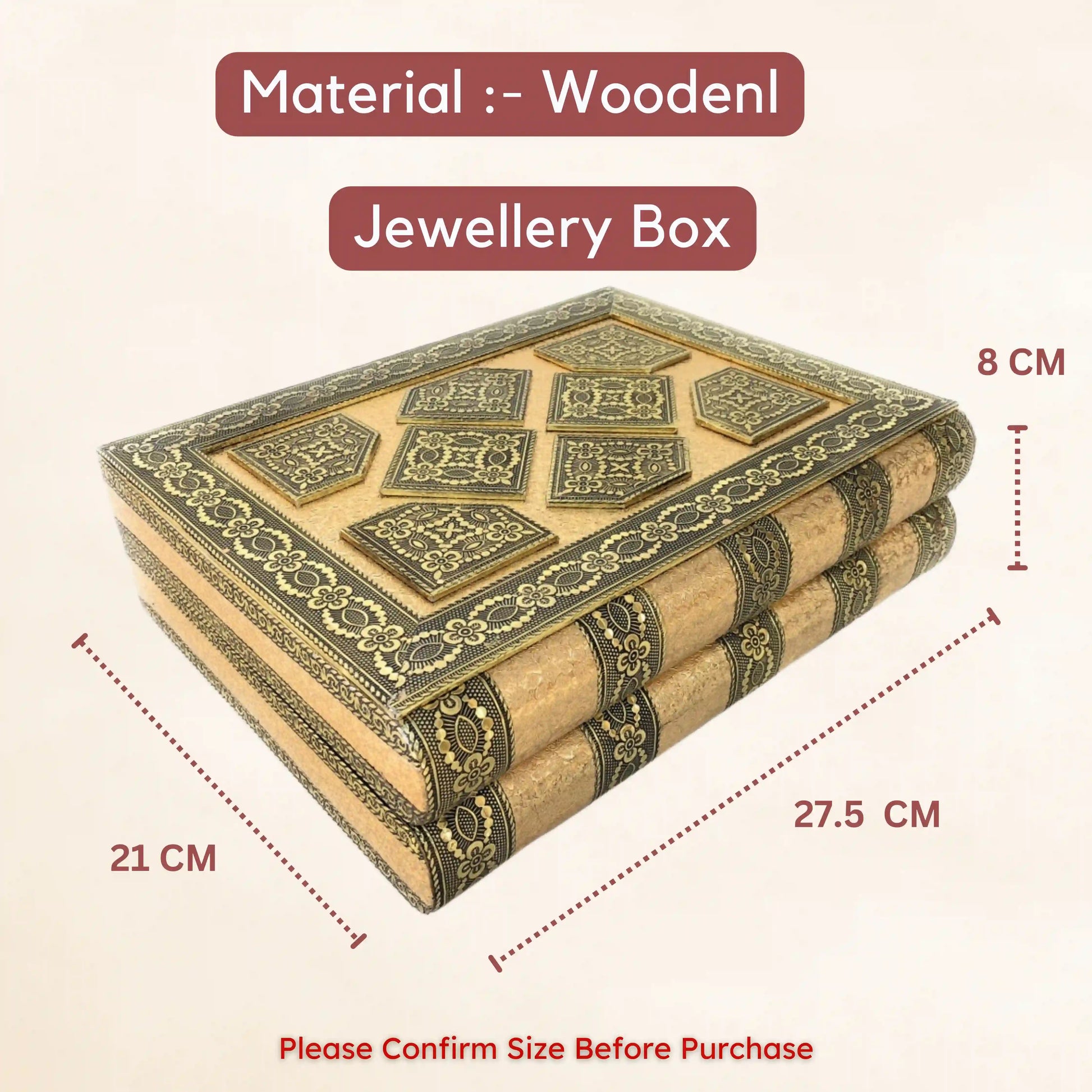 Jewelry Box Wedding Gift | Handcrafted Wooden Bangle & Accessory Storage Box