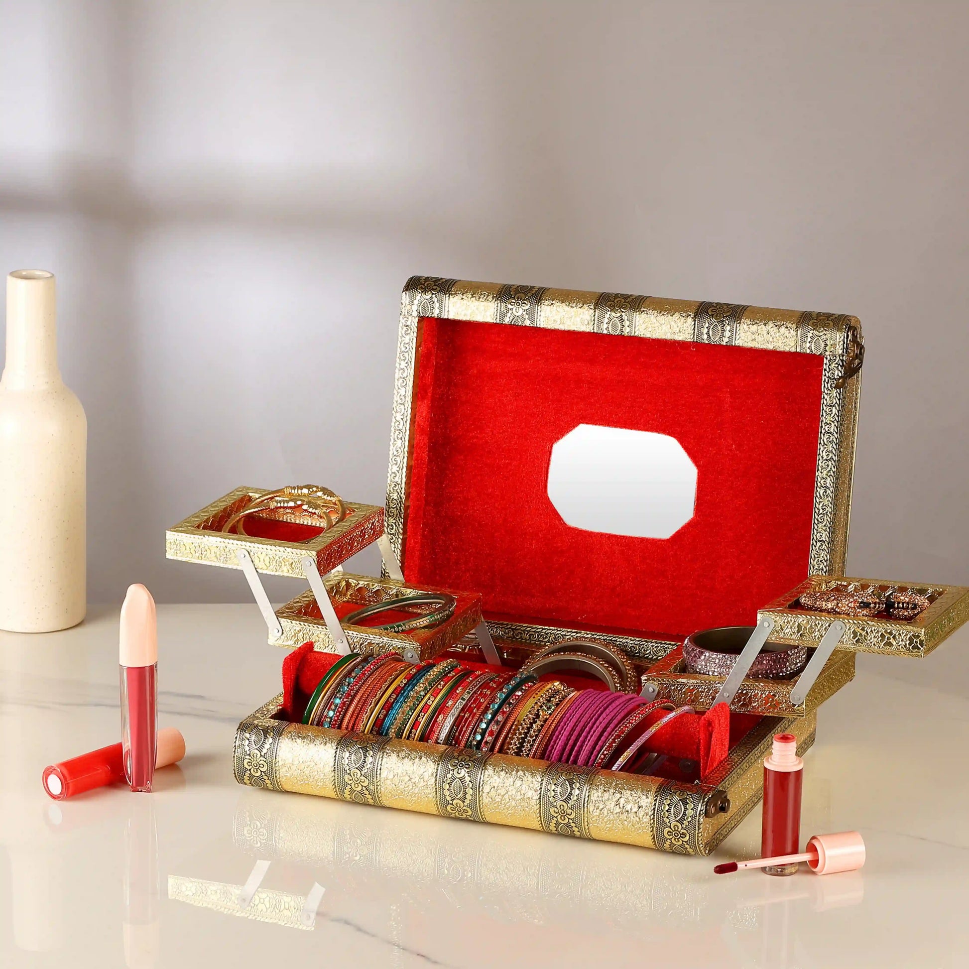 Jewelry Box Wedding Gift | Handcrafted Wooden Bangle & Accessory Storage Box