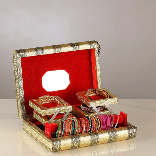 Jewelry Box Wedding Gift | Handcrafted Wooden Bangle & Accessory Storage Box