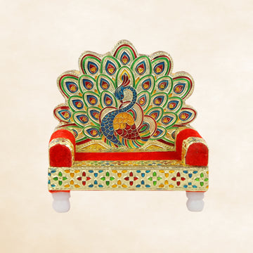 Meenakari God Singhasan Peacock Design