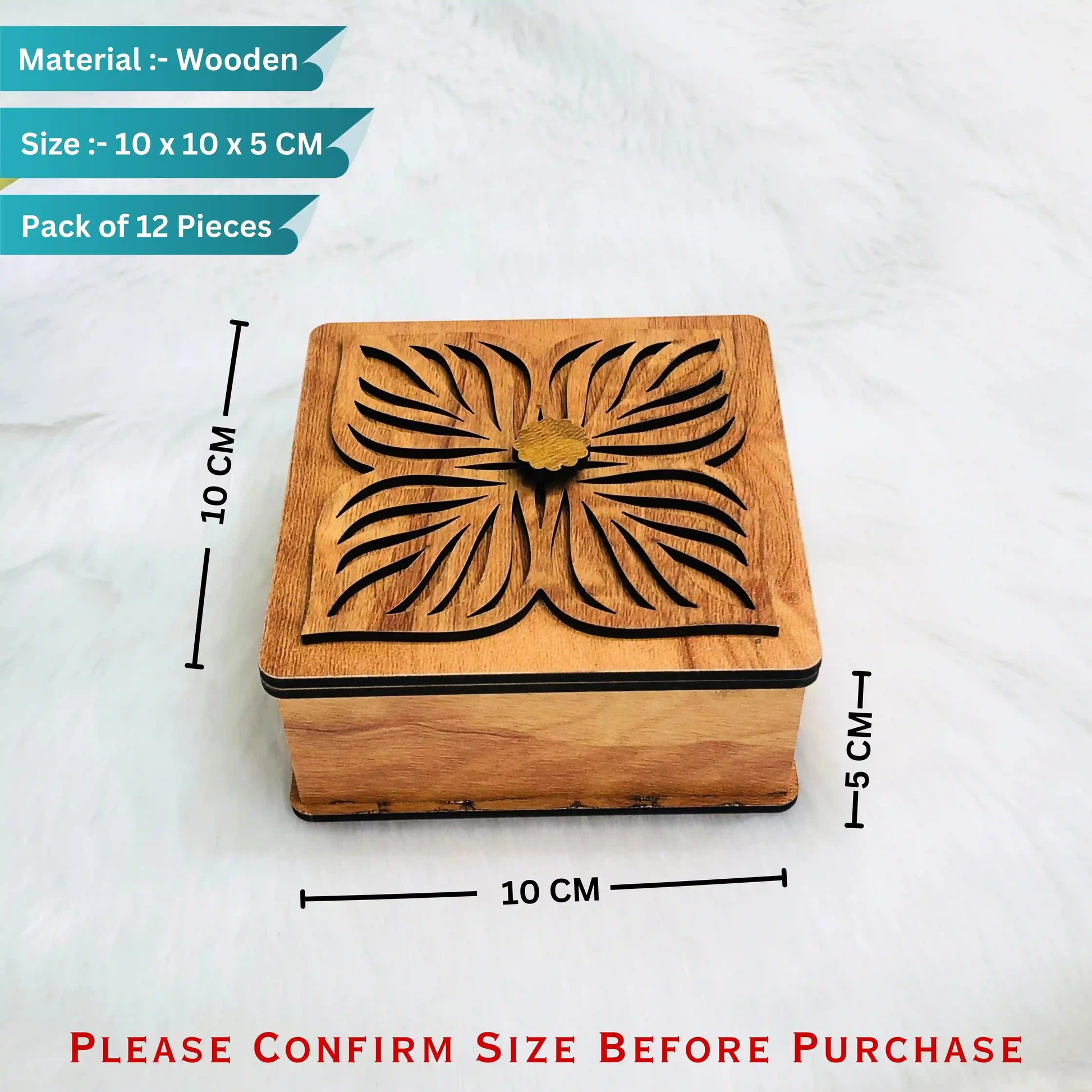 Wooden Small Return Gift Box | Handcrafted Keepsake for Weddings & Parties