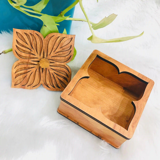 Wooden Small Return Gift Box | Handcrafted Keepsake for Weddings & Parties