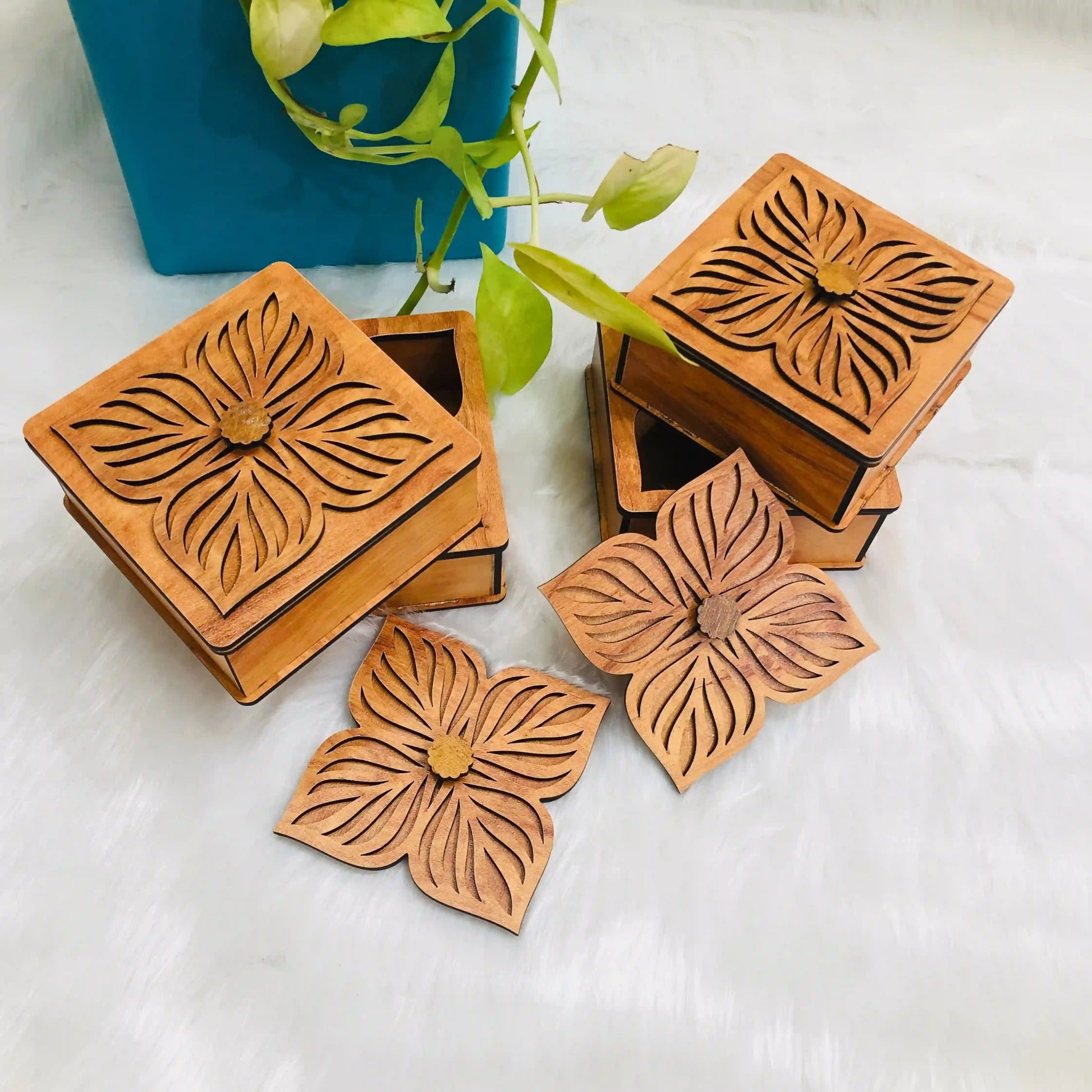 Wooden Small Return Gift Box | Handcrafted Keepsake for Weddings & Parties