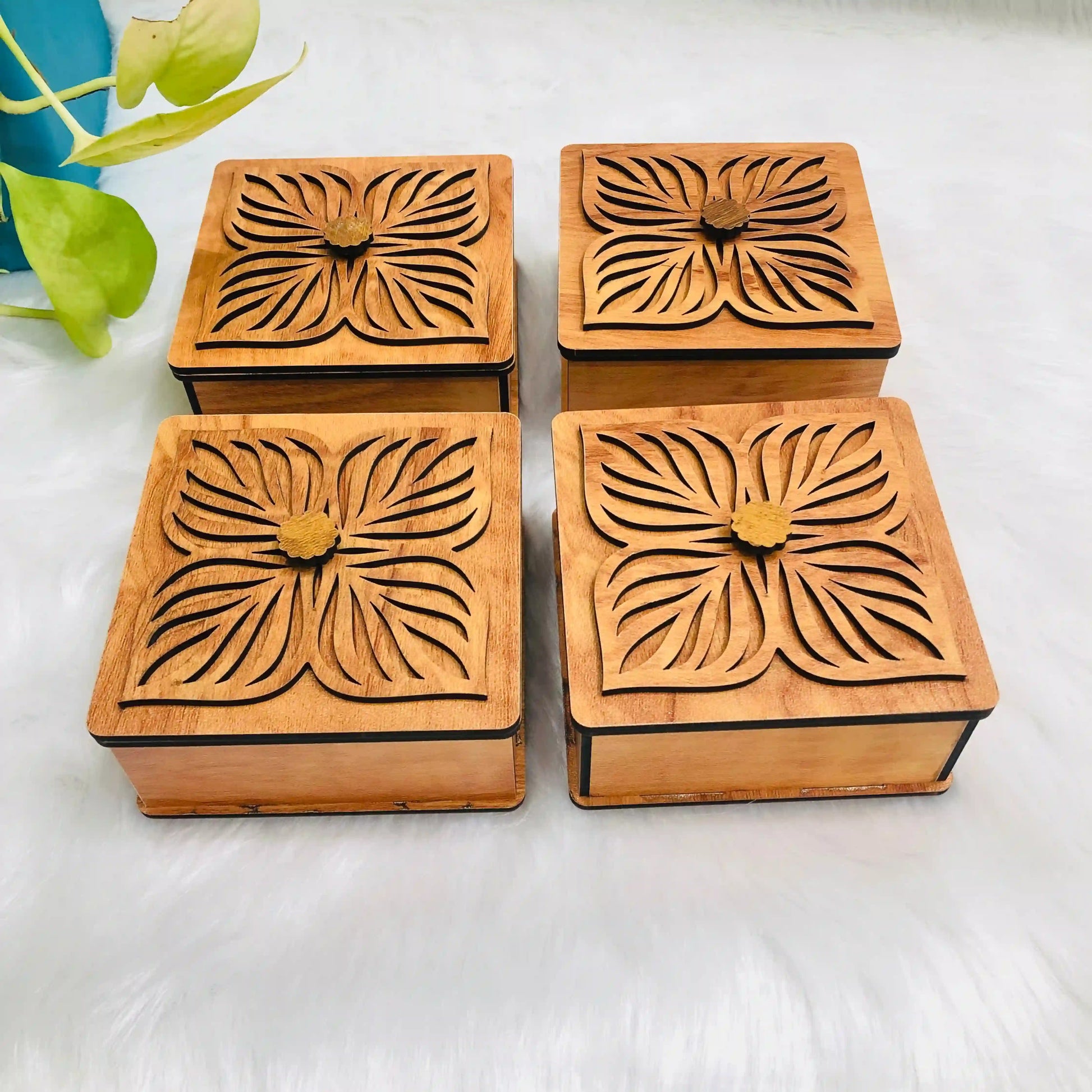Wooden Small Return Gift Box | Handcrafted Keepsake for Weddings & Parties