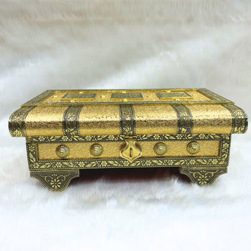 Jewellery Storage Box For Women Vanity Box Golden Trinket Box