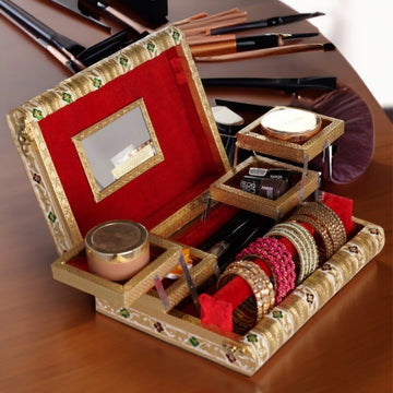 Meenakari Jewellery and Makeup Box | Handcrafted Vanity Organizer for Women