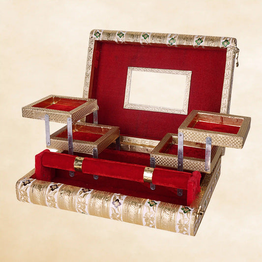 Meenakari Jewellery and Makeup Box | Handcrafted Vanity Organizer for Women