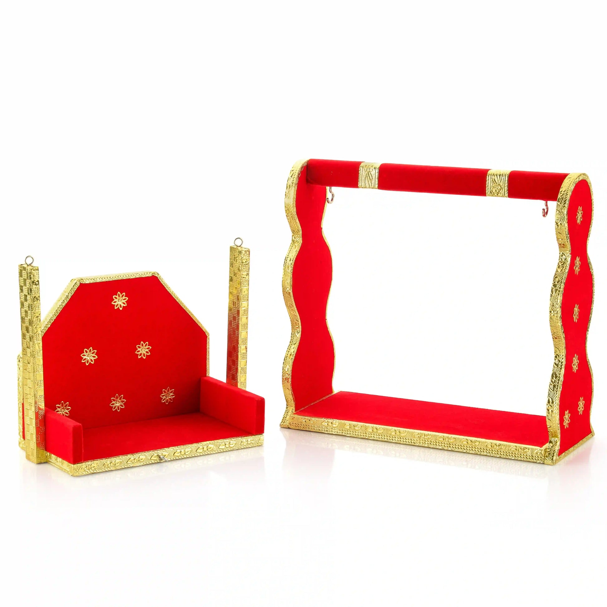 Laddu Gopal Jhula Velvet | Decorative Krishna Idol Swing for Pooja & Festivals
