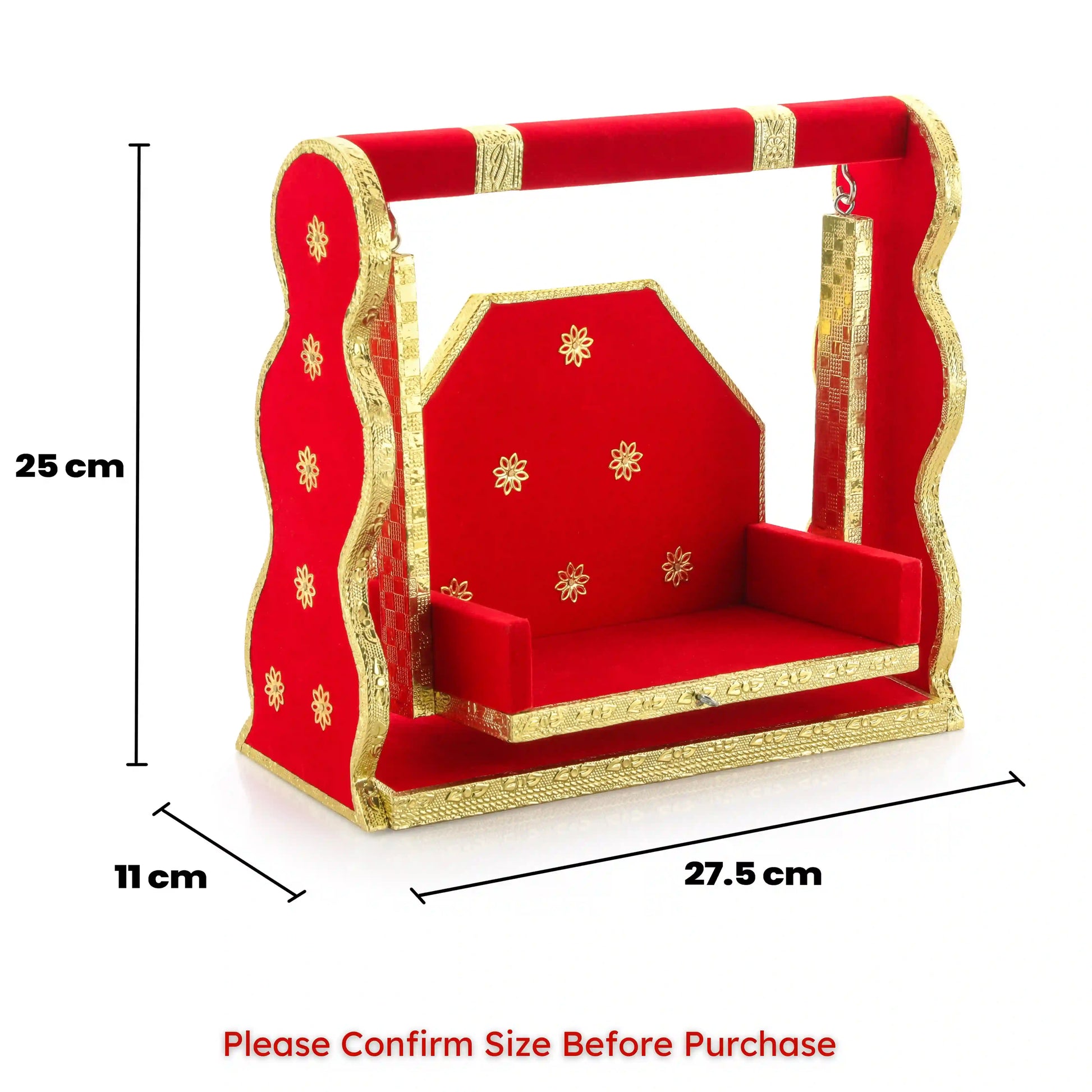 Laddu Gopal Jhula Velvet | Decorative Krishna Idol Swing for Pooja & Festivals