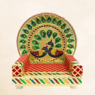 Laddu Gopal Sinhasan Wooden Chowki No.2 | Krishna Ganesh Ji Pooja Seat