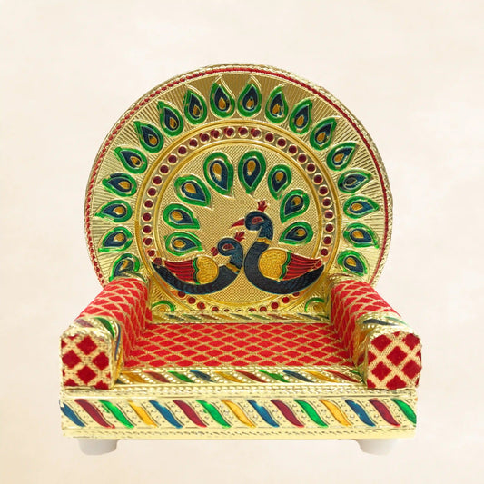 Laddu Gopal Sinhasan Wooden Chowki No.2 | Krishna Ganesh Ji Pooja Seat