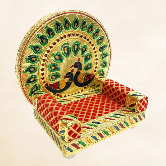 Laddu Gopal Sinhasan Wooden Chowki No.2 | Krishna Ganesh Ji Pooja Seat