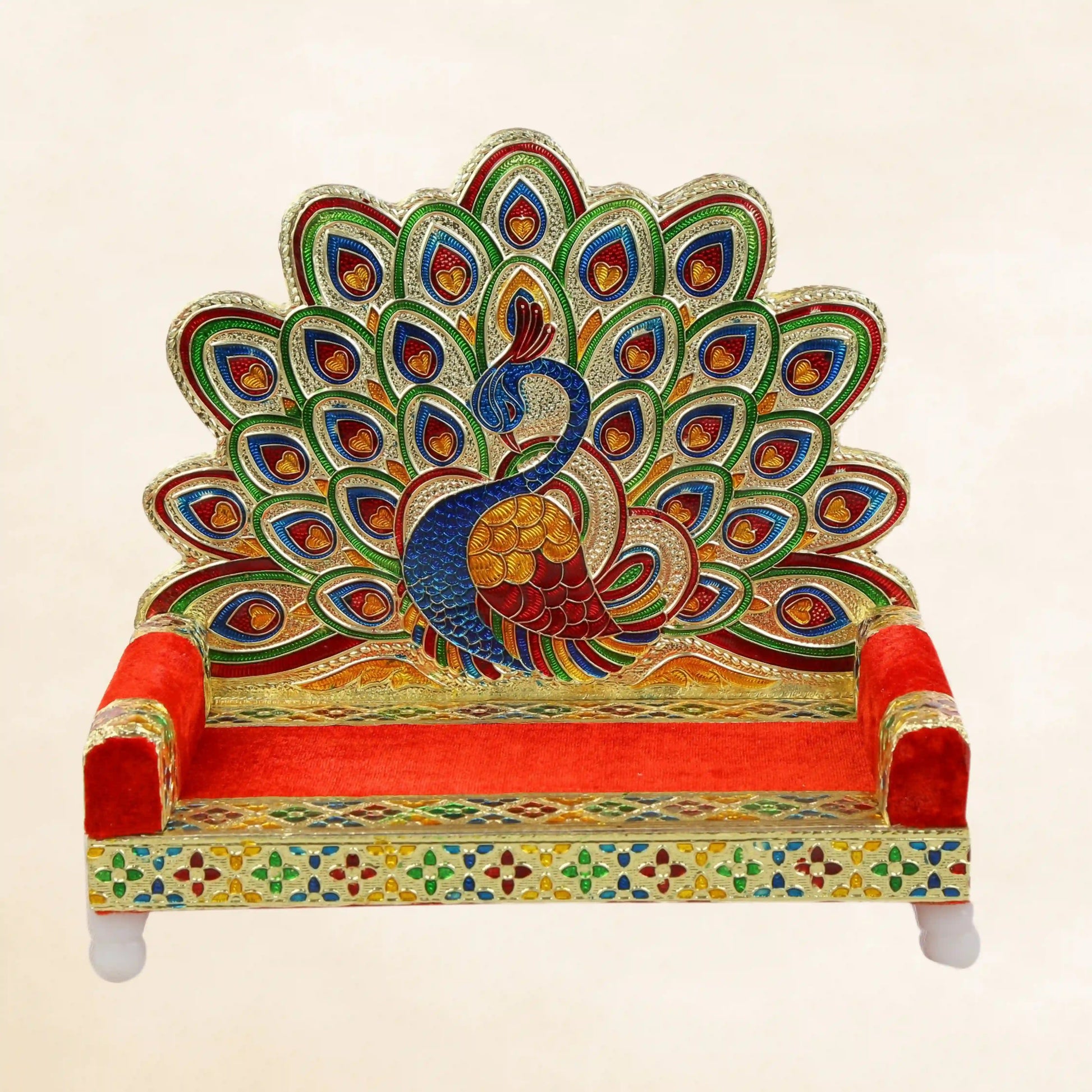 Laddu Gopal Bethak Shinhasan Pooja No.4 | Solid Wood Home Temple Seat