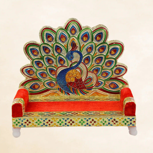 Laddu Gopal Bethak Shinhasan Pooja No.4 | Solid Wood Home Temple Seat