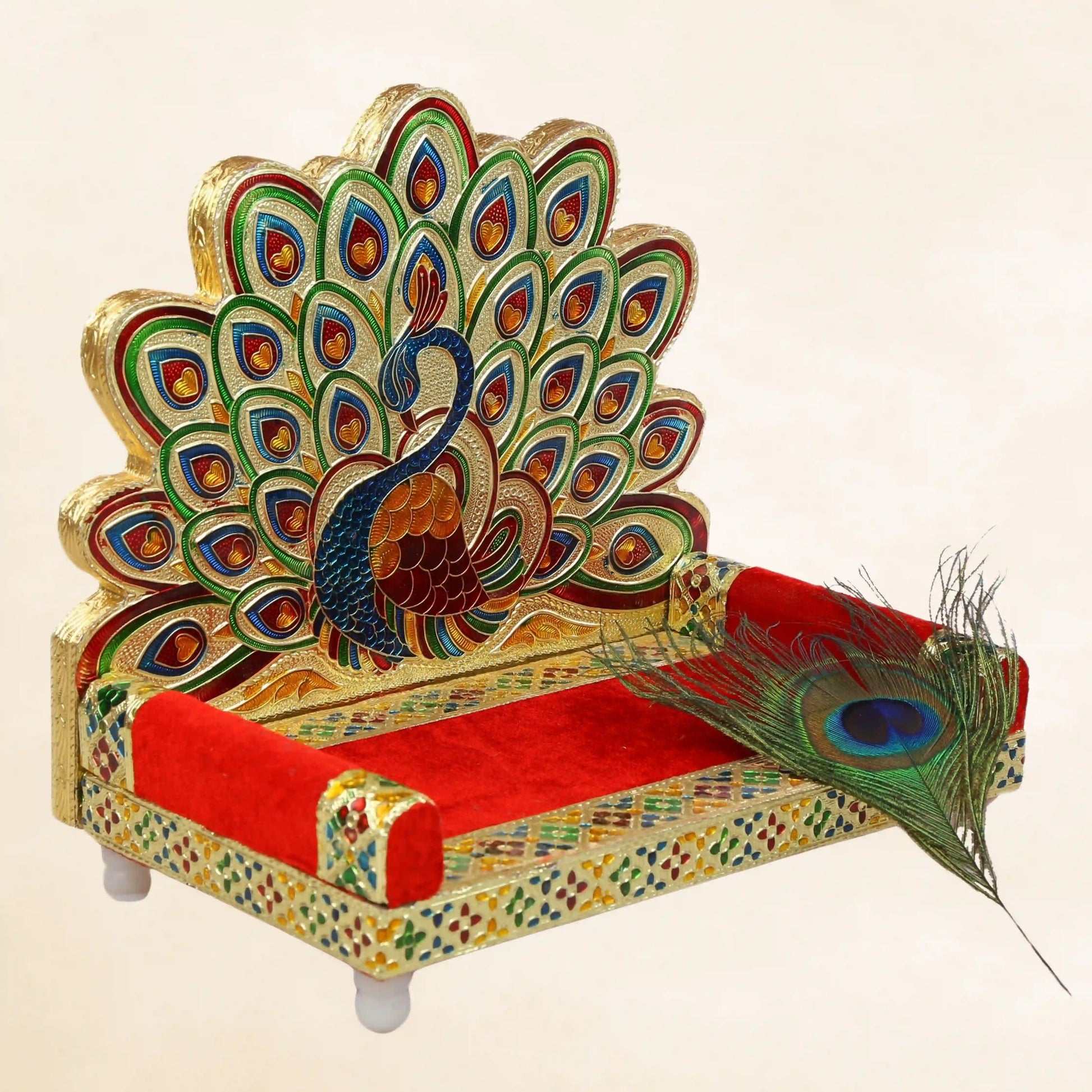 Laddu Gopal Bethak Shinhasan Pooja No.5 | Wooden Home Temple Seat