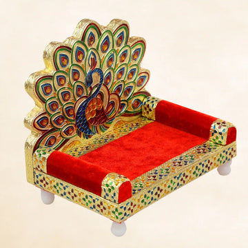Laddu Gopal Bethak Shinhasan Pooja No.3 | Wooden Krishna Idol Seat