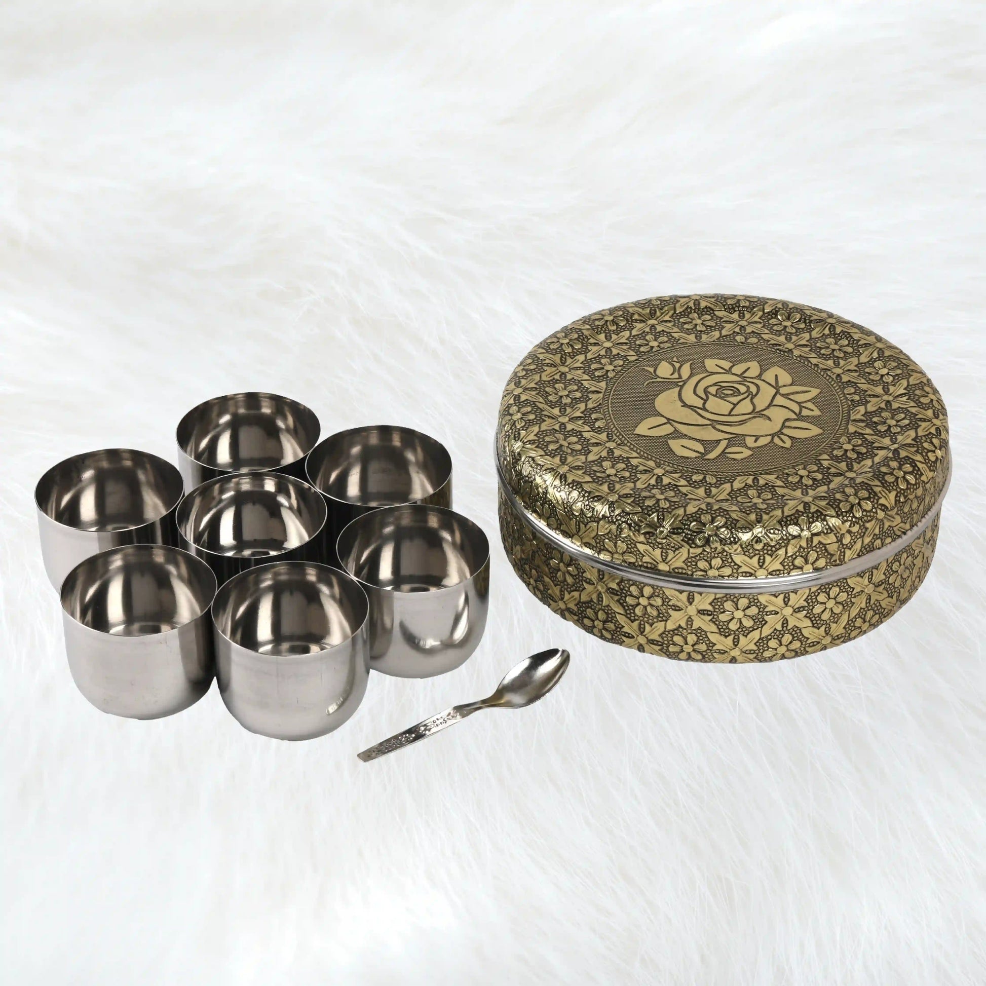 Spice Set Stainless Steel | Kitchen Masala Box Set for Cooking & Storage