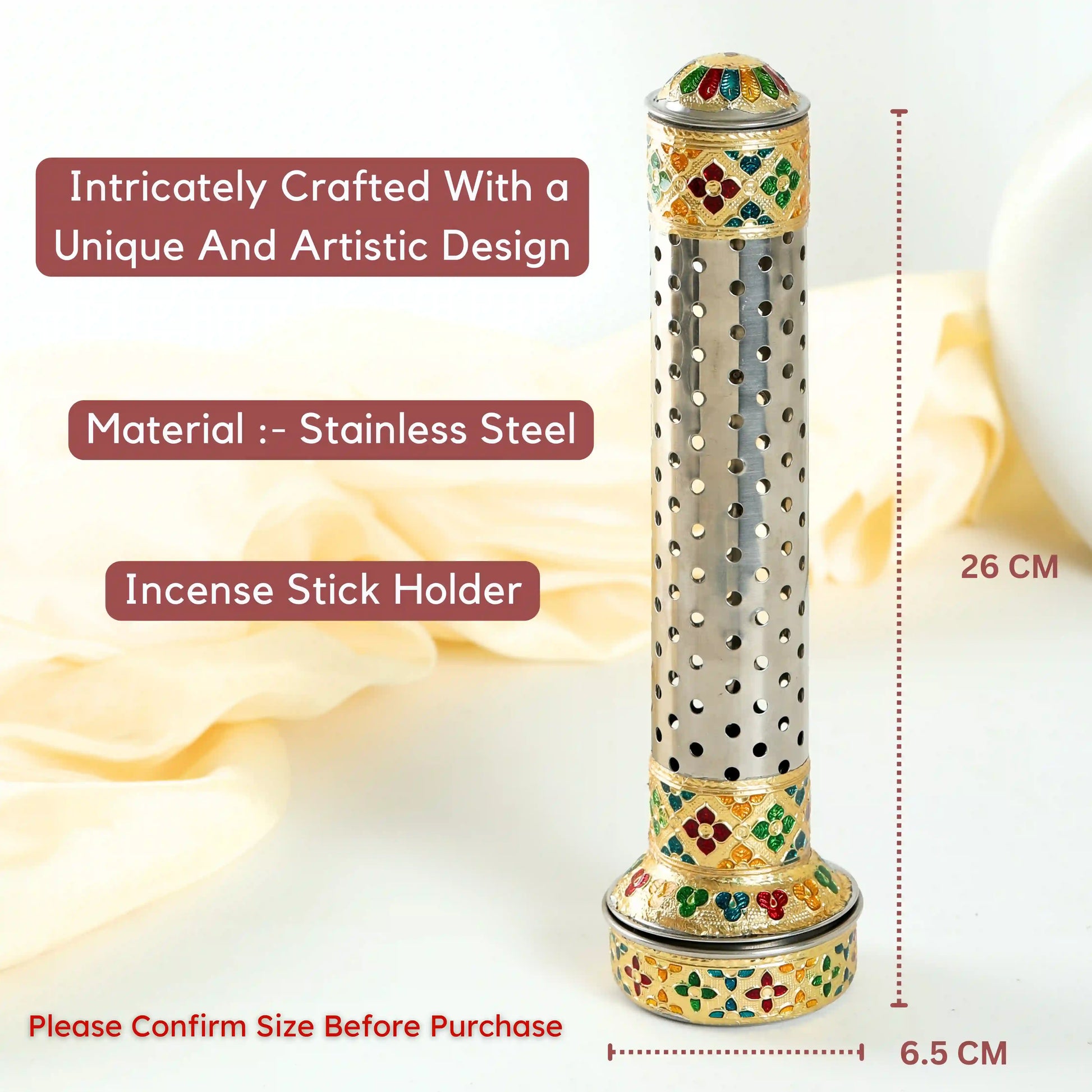 Incense Stick Stand Steel | Handmade Agarbatti Holder for Pooja & Return Gifts