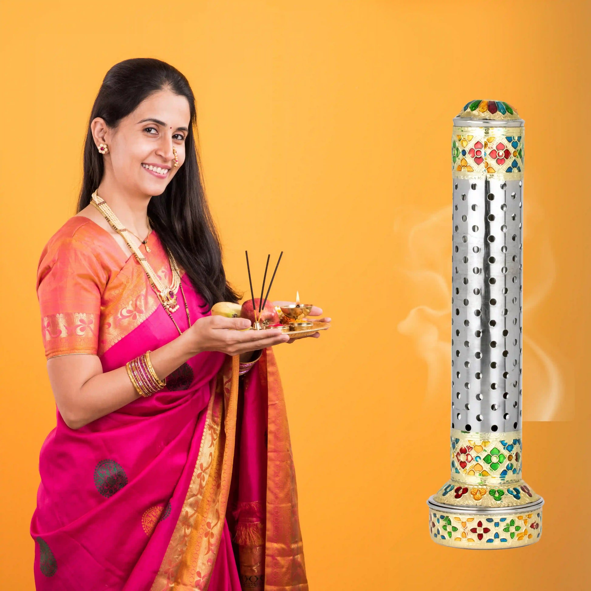 Incense Stick Stand Steel | Handmade Agarbatti Holder for Pooja & Return Gifts