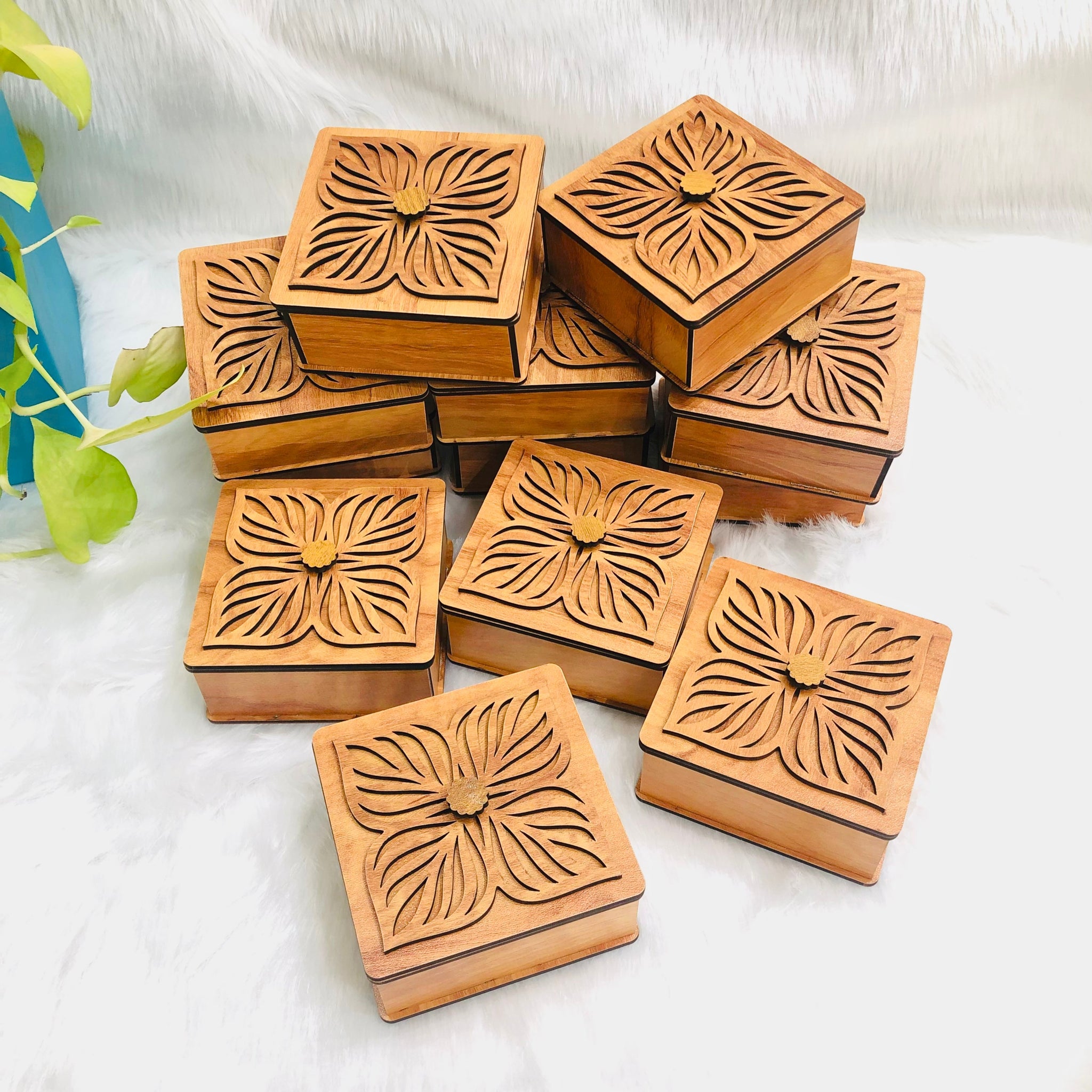 Wooden Small Return Gift Box (Pack of 12)