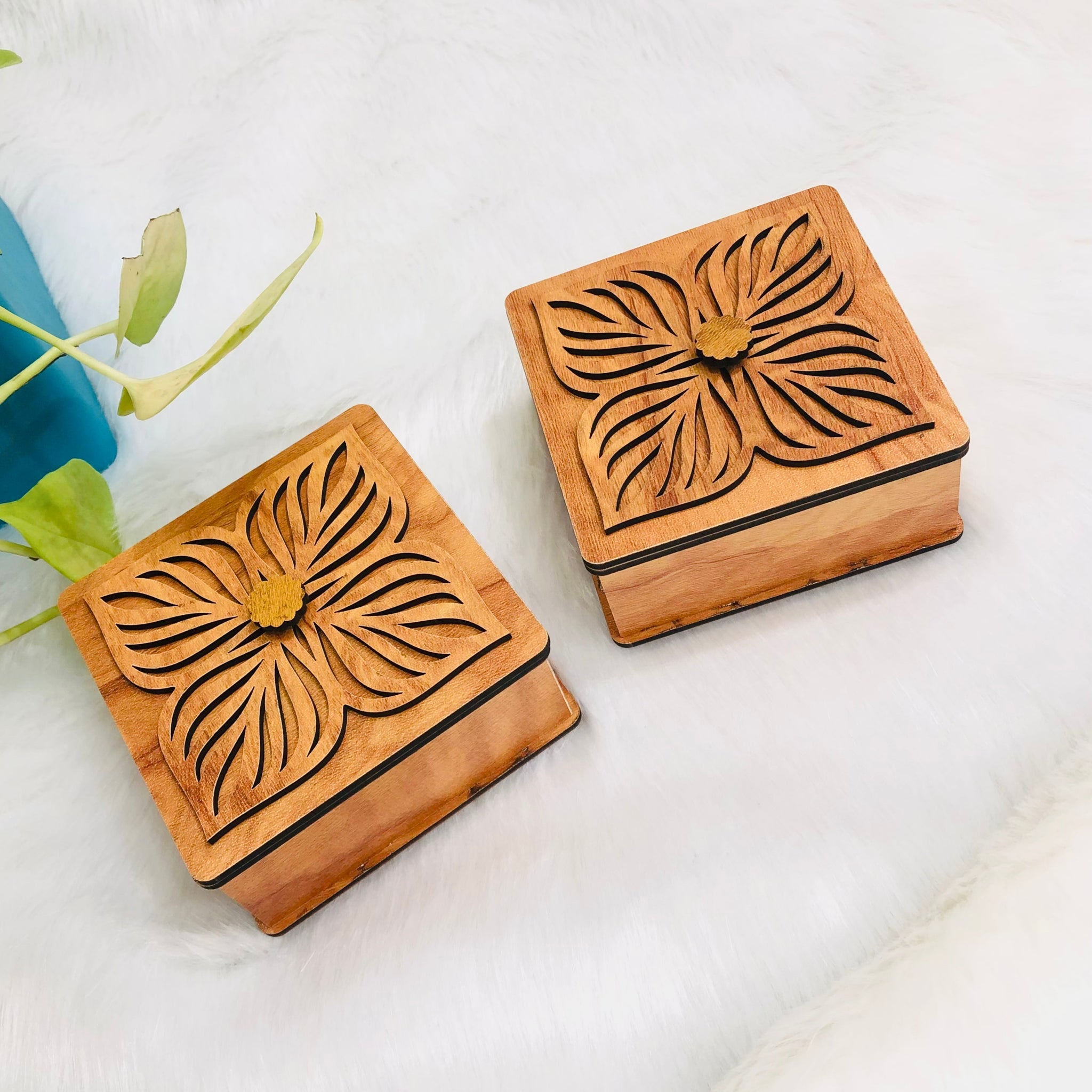 Wooden Small Return Gift Box (Pack of 2)